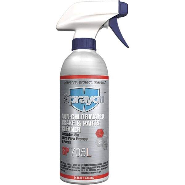 Sprayon - Acetone Brake Parts Cleaner - 14 oz Aerosol Can with Trigger - Industrial Tool & Supply