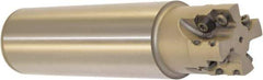 Millstar - 1-1/2" Cut Diam, 1.58" Max Depth, 1-1/2" Shank Diam, Cylindrical Shank Indexable High-Feed End Mill - Screw Holding Method, HFCI-1204 Insert, HFSS Toolholder, Through Coolant - Industrial Tool & Supply