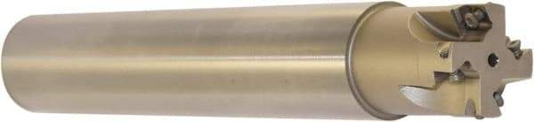 Millstar - 1-1/4" Cut Diam, 1.58" Max Depth, 1-1/4" Shank Diam, Cylindrical Shank Indexable High-Feed End Mill - Screw Holding Method, HFCI-09T3 Insert, HFSS Toolholder, Through Coolant - Industrial Tool & Supply