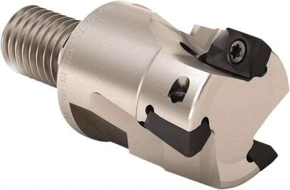 Seco - 32mm Cut Diam, 9mm Max Depth of Cut, 40mm OAL, Indexable Square Shoulder End Mill - XOMX 10T3 Inserts, M16 Modular Connection, 90° Lead Angle, Through Coolant, Series Turbo 10 - Industrial Tool & Supply