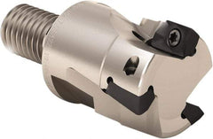 Seco - 1-1/4" Cut Diam, 0.669" Max Depth of Cut, 1.77" OAL, Indexable Square Shoulder End Mill - XO.. 1806 Inserts, M16 Modular Connection, 90° Lead Angle, Through Coolant, Series Power Turbo - Industrial Tool & Supply