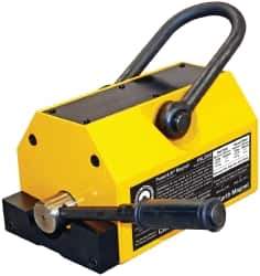 Mag-Mate - 2,500 Lb Load Capacity, Magnetic Lifter - 8-7/8" High x 7-1/8" Wide, 5" Head/Holder Diam, 2 Poles, For Use with Flat & Round Ferrous Metal - Industrial Tool & Supply