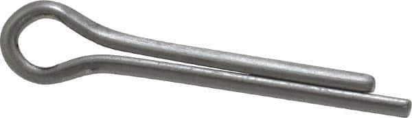 Made in USA - 5/32" Diam x 1" Long Extended Prong Cotter Pin - Grade 18-8, Uncoated, Stainless Steel - Industrial Tool & Supply