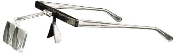 Made in USA - 2x Magnification, Ophthalmic Polymer, Rectangular Magnifier - 2 Inch Long x 1 Inch Wide Lens, Eyeglass Frame Mount, 10 Inch Focal Distance, 2 Inch Long - Industrial Tool & Supply