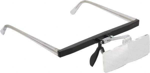 Made in USA - 1.75x Magnification, Ophthalmic Polymer, Rectangular Magnifier - 2 Inch Long x 1 Inch Wide Lens, Eyeglass Frame Mount, 14 Inch Focal Distance, 2 Inch Long - Industrial Tool & Supply