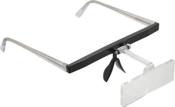 Made in USA - 2.25x Magnification, Ophthalmic Polymer, Rectangular Magnifier - 2 Inch Long x 1 Inch Wide Lens, Eyeglass Frame Mount, 8 Inch Focal Distance, 2 Inch Long - Industrial Tool & Supply