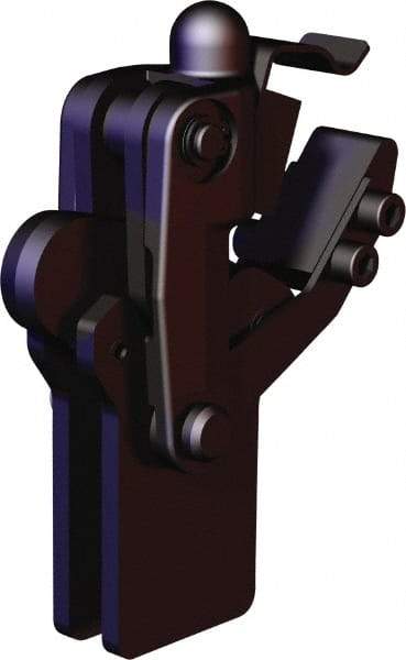 De-Sta-Co - 1,574 Lb Holding Capacity, Vertical Handle, Manual Hold Down Toggle Clamp - 200° Bar Opening, Weldable Base, Oxide Finish, Forged Alloy Steel - Industrial Tool & Supply