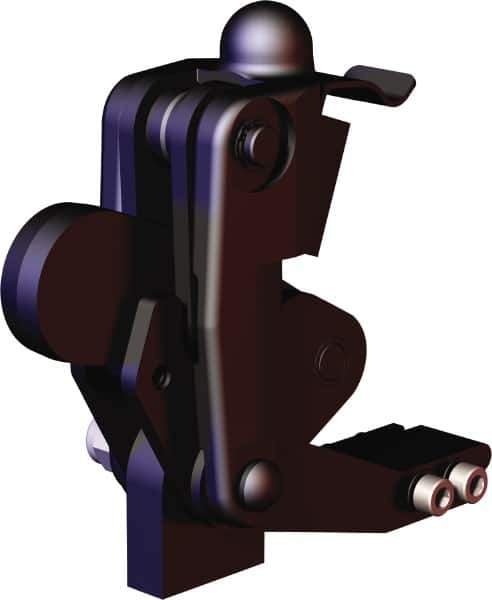 De-Sta-Co - 2,473 Lb Holding Capacity, Vertical Handle, Manual Hold Down Toggle Clamp - 200° Bar Opening, Weldable Base, Oxide Finish, Forged Alloy Steel - Industrial Tool & Supply