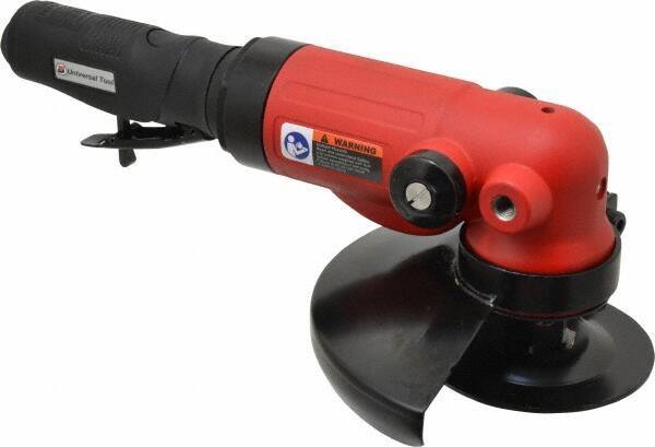 Universal Tool - 7" Wheel Diam, 7,500 RPM, Pneumatic Angle & Disc Grinder - 5/8-11 Spindle, 28 CFM, Side Exhaust - Industrial Tool & Supply