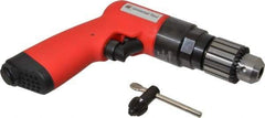 Universal Tool - 3/8" Reversible Keyed Chuck - Pistol Grip Handle, 1,800 RPM, 4.6 CFM, 0.8 hp, 90 psi - Industrial Tool & Supply