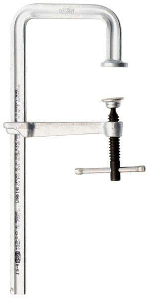 Bessey - 4-3/4" Deep Throat, 8" Max Capacity, Step Over Sliding Arm Clamp - 880 Lb Clamping Pressure, 5/8" Spindle Diam - Industrial Tool & Supply