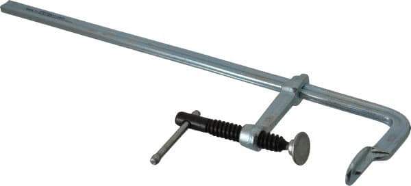 Bessey - 2-1/4" Deep Throat, 12" Max Capacity, Standard Sliding Arm Clamp - 400 Lb Clamping Pressure, 0.465" Spindle Diam - Industrial Tool & Supply