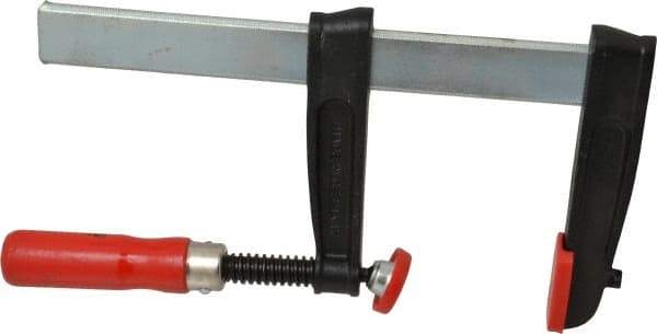 Bessey - 8" Capacity, 4" Throat Depth Steel Bar Clamp - 800 Lb Clamping Pressure, 12" OAL - Industrial Tool & Supply