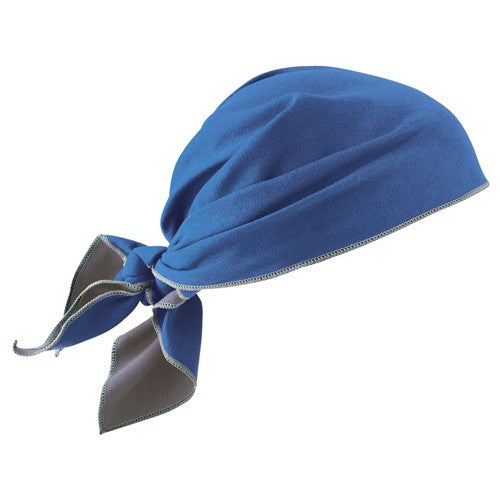 6710MF Blue Evap Microfiber Cooling Triangle Hat - Industrial Tool & Supply