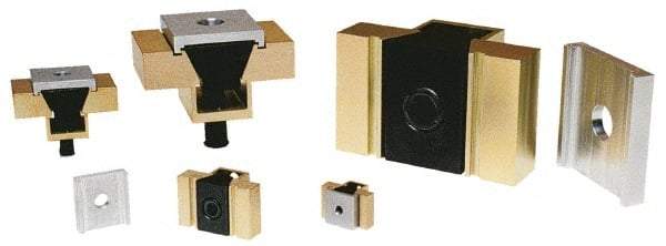 Mitee-Bite - 6,000 Lb Holding Force Single T-Slot Machinable Wedge Clamp - 4" Wide x 1-5/8" Deep x 2" High Base, 55 Lb/Ft Torque, 5/8-11 Screw Thread - Industrial Tool & Supply