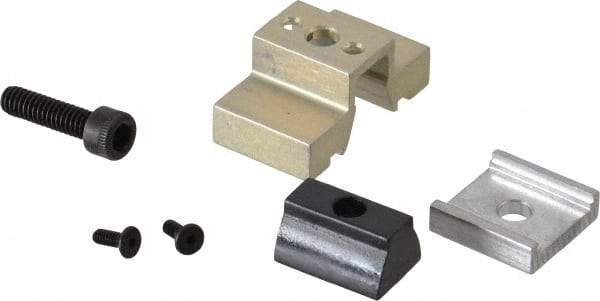 Mitee-Bite - 500 Lb Holding Force Single T-Slot Machinable Wedge Clamp - 1-1/8" Wide x 0.42" Deep x 1/2" High Base, 2-1/2 Lb/Ft Torque, 8-32 Screw Thread - Industrial Tool & Supply