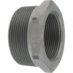 Made in USA - Size 2 x 1-1/2", Class 3,000, Forged Carbon Steel Black Pipe Hex Bushing - 3,000 psi, Threaded End Connection - Industrial Tool & Supply