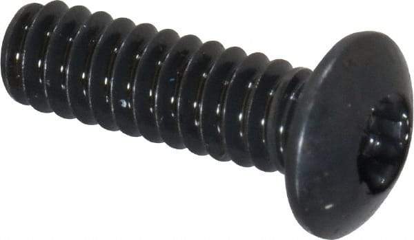 Camcar - #4-40 UNC Torx Plus Drive, Button Screw - Alloy Steel, Black Oxide Finish, Fully Threaded, 3/8" Length Under Head - Industrial Tool & Supply