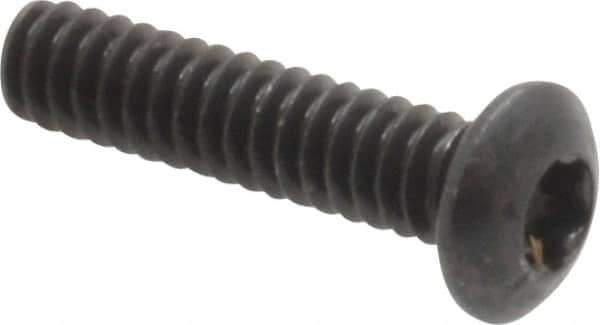 Camcar - #4-40 UNC Torx Plus Drive, Button Screw - Alloy Steel, Black Oxide Finish, Fully Threaded, 1/2" Length Under Head - Industrial Tool & Supply