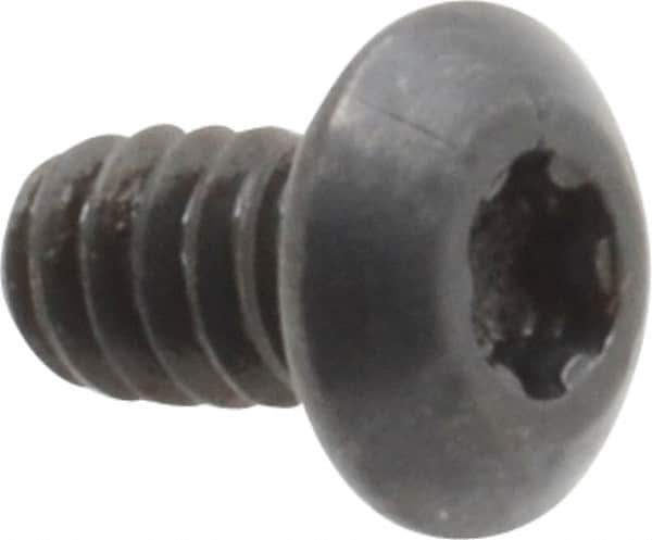 Camcar - #6-32 UNC Torx Plus Drive, Button Screw - Alloy Steel, Black Oxide Finish, Fully Threaded, 1/4" Length Under Head - Industrial Tool & Supply