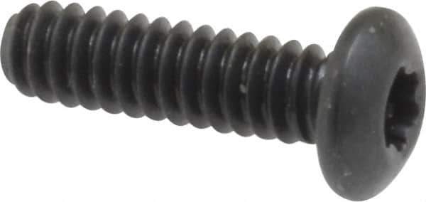 Camcar - #6-32 UNC Torx Plus Drive, Button Screw - Alloy Steel, Black Oxide Finish, Fully Threaded, 1/2" Length Under Head - Industrial Tool & Supply