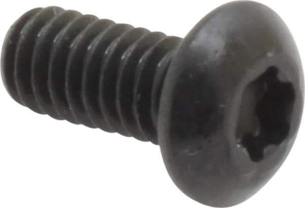 Camcar - #8-32 UNC Torx Plus Drive, Button Screw - Alloy Steel, Black Oxide Finish, Fully Threaded, 3/8" Length Under Head - Industrial Tool & Supply