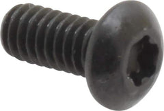 Camcar - #8-32 UNC Torx Plus Drive, Button Screw - Alloy Steel, Black Oxide Finish, Fully Threaded, 3/8" Length Under Head - Industrial Tool & Supply