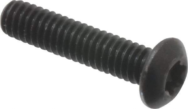 Camcar - #8-32 UNC Torx Plus Drive, Button Screw - Alloy Steel, Black Oxide Finish, Fully Threaded, 3/4" Length Under Head - Industrial Tool & Supply