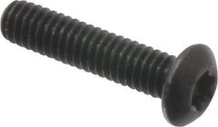 Camcar - #8-32 UNC Torx Plus Drive, Button Screw - Alloy Steel, Black Oxide Finish, Fully Threaded, 3/4" Length Under Head - Industrial Tool & Supply