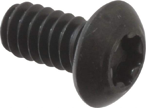 Camcar - #10-24 UNC Torx Plus Drive, Button Screw - Alloy Steel, Black Oxide Finish, Fully Threaded, 3/8" Length Under Head - Industrial Tool & Supply
