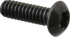 Camcar - #10-24 UNC Torx Plus Drive, Button Screw - Alloy Steel, Black Oxide Finish, Fully Threaded, 5/8" Length Under Head - Industrial Tool & Supply