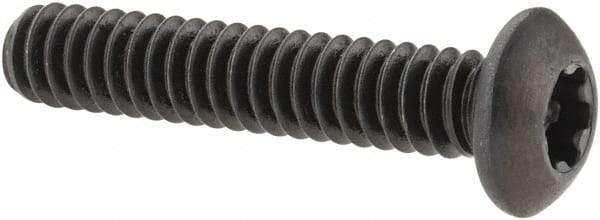 Camcar - #10-24 UNC Torx Plus Drive, Button Screw - Alloy Steel, Black Oxide Finish, Fully Threaded, 1" Length Under Head - Industrial Tool & Supply