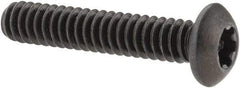 Camcar - #10-24 UNC Torx Plus Drive, Button Screw - Alloy Steel, Black Oxide Finish, Fully Threaded, 1" Length Under Head - Industrial Tool & Supply