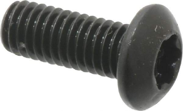 Camcar - #10-32 UNF Torx Plus Drive, Button Screw - Alloy Steel, Black Oxide Finish, Fully Threaded, 1/2" Length Under Head - Industrial Tool & Supply