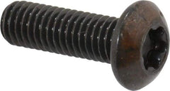Camcar - #10-32 UNF Torx Plus Drive, Button Screw - Alloy Steel, Black Oxide Finish, Fully Threaded, 5/8" Length Under Head - Industrial Tool & Supply