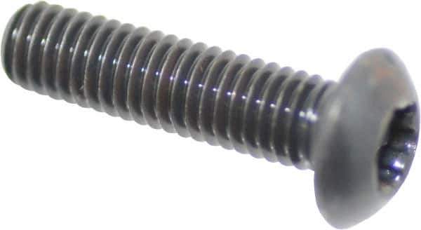Camcar - #10-32 UNF Torx Plus Drive, Button Screw - Alloy Steel, Black Oxide Finish, Fully Threaded, 3/4" Length Under Head - Industrial Tool & Supply