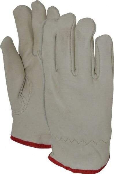PRO-SAFE - Size S (7) Grain Cowhide Cold Protection Work Gloves - For Work & Driver, Uncoated, Slip-On Cuff, Full Fingered, Natural, Paired - Industrial Tool & Supply