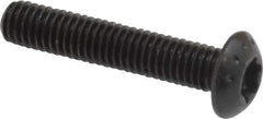 Camcar - #10-32 UNF Torx Plus Drive, Button Screw - Alloy Steel, Black Oxide Finish, Fully Threaded, 1" Length Under Head - Industrial Tool & Supply