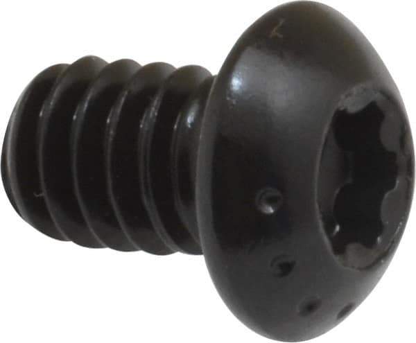 Camcar - 1/4-20 UNC Torx Plus Drive, Button Screw - Alloy Steel, Black Oxide Finish, Fully Threaded, 3/8" Length Under Head - Industrial Tool & Supply