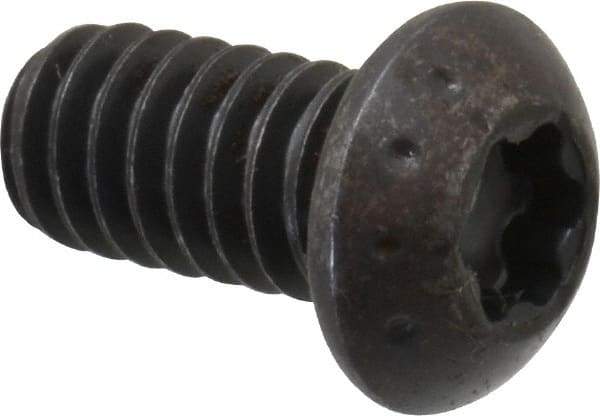 Camcar - 1/4-20 UNC Torx Plus Drive, Button Screw - Alloy Steel, Black Oxide Finish, Fully Threaded, 1/2" Length Under Head - Industrial Tool & Supply
