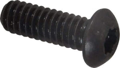 Camcar - 1/4-20 UNC Torx Plus Drive, Button Screw - Alloy Steel, Black Oxide Finish, Fully Threaded, 3/4" Length Under Head - Industrial Tool & Supply