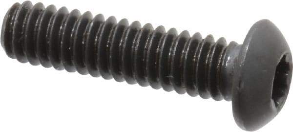 Camcar - 1/4-20 UNC Torx Plus Drive, Button Screw - Alloy Steel, Black Oxide Finish, Fully Threaded, 1" Length Under Head - Industrial Tool & Supply