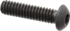 Camcar - 1/4-20 UNC Torx Plus Drive, Button Screw - Alloy Steel, Black Oxide Finish, Fully Threaded, 1" Length Under Head - Industrial Tool & Supply