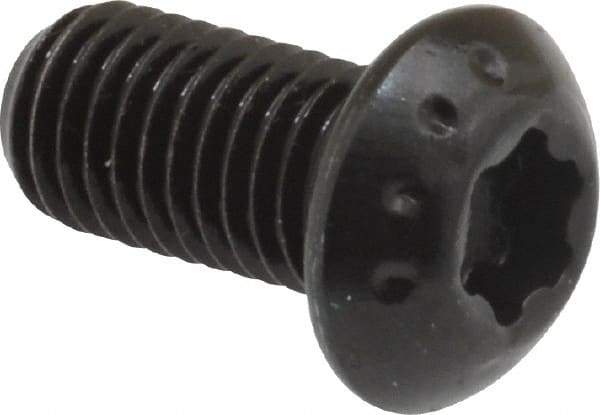 Camcar - 1/4-28 UNF Torx Plus Drive, Button Screw - Alloy Steel, Black Oxide Finish, Fully Threaded, 1/2" Length Under Head - Industrial Tool & Supply