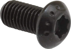 Camcar - 1/4-28 UNF Torx Plus Drive, Button Screw - Alloy Steel, Black Oxide Finish, Fully Threaded, 1/2" Length Under Head - Industrial Tool & Supply