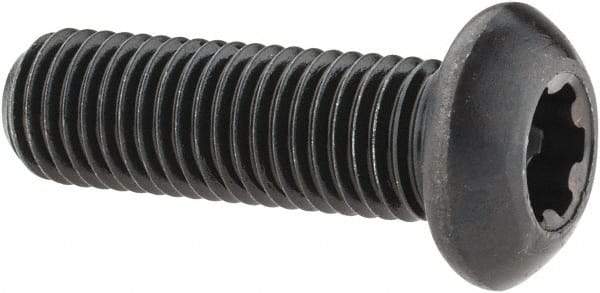 Camcar - 5/16-24 UNF Torx Plus Drive, Button Screw - Alloy Steel, Black Oxide Finish, Fully Threaded, 1" Length Under Head - Industrial Tool & Supply