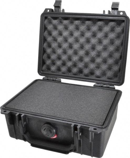 Pelican Products, Inc. - 7-51/64" Wide x 7-9/16" Deep x 4-19/64" High, Clamshell Hard Case - Black, Plastic - Industrial Tool & Supply