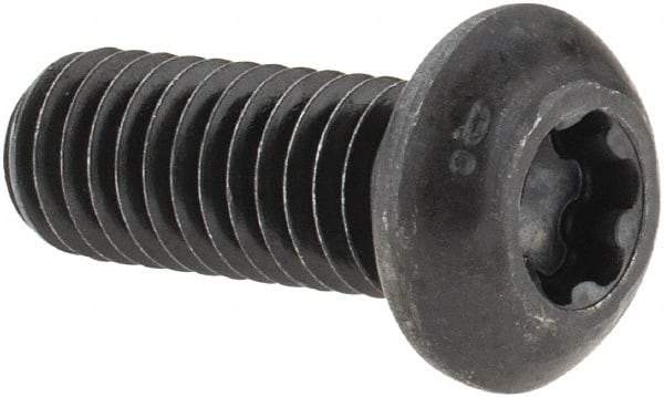 Camcar - 3/8-16 UNC Torx Plus Drive, Button Screw - Alloy Steel, Black Oxide Finish, Fully Threaded, 1" Length Under Head - Industrial Tool & Supply