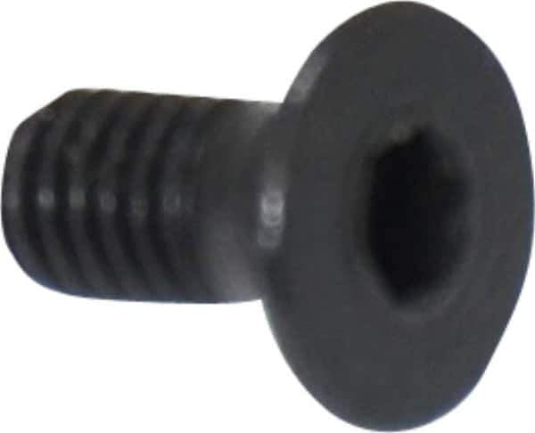 Holo-Krome - M3x0.50 Metric Coarse Hex Socket Drive, 90° Flat Screw - Grade 12.9 Alloy Steel, Black Oxide Finish, 6mm OAL - Industrial Tool & Supply