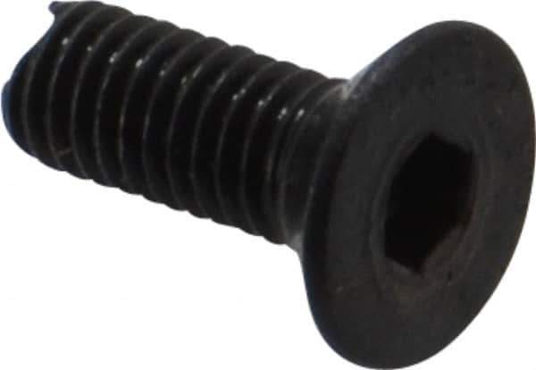 Holo-Krome - M3x0.50 Metric Coarse Hex Socket Drive, 90° Flat Screw - Grade 12.9 Alloy Steel, Black Oxide Finish, 8mm OAL - Industrial Tool & Supply
